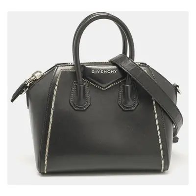 Givenchy Black Leather Mini Chain Embellished Antigona Satchel