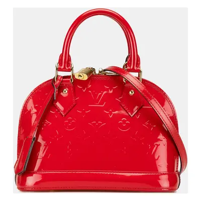 Louis Vuitton Red Monogram Vernis Alma BB