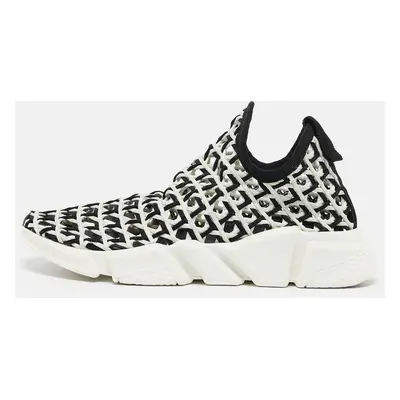 Balenciaga Tricolor Woven Knit Fabric Speed Trainer Sneakers Size