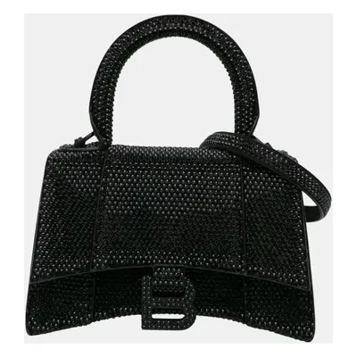 Balenciaga Black Rhinestone Hourglass Satchel