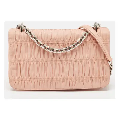 Prada Pink Nappa Gaufre Leather Chain Shoulder Bag