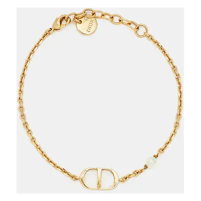 Dior CD Faux Pearl Gold Tone Bracelet