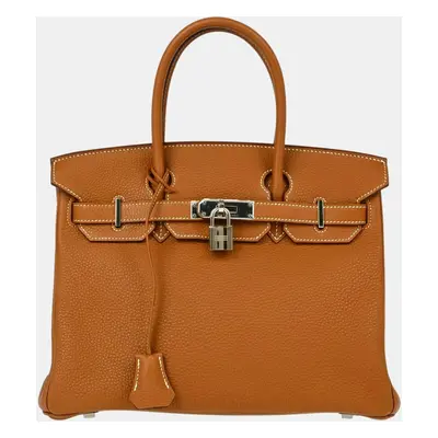 Hermes Gold Togo Birkin Handbag