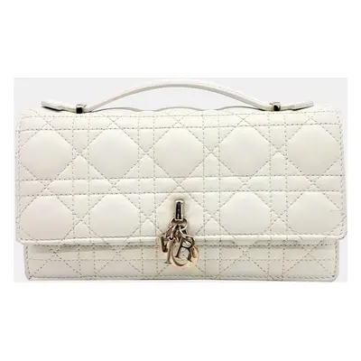 Dior White Leather Miss Mini Bag