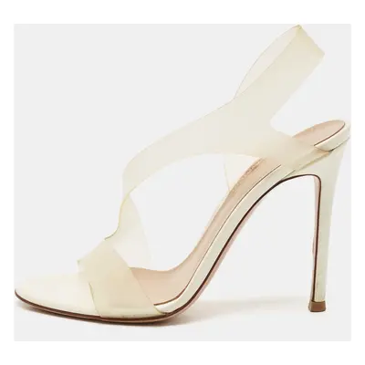 Gianvito Rossi Transparent PVC Metropolis Ankle Strap Sandals Size