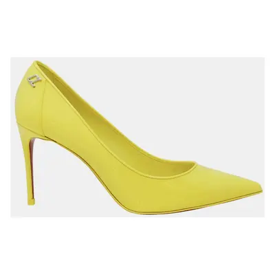 Christian Louboutin Yellow Patent Leather Sporty Kate Pumps IT