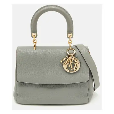 Dior Grey Leather Small Be Dior Top Handle Bag