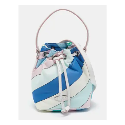 Emilio Pucci Multicolor Iride Print Nylon Yummy Bucket Bag