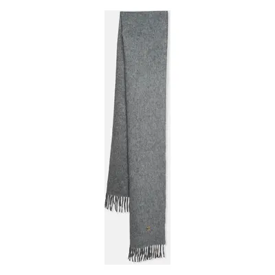 Burberry Grey Heavyweight Cashmere Reversible Scarf