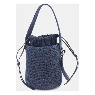 Chloe Denim Leather Blue ody Small Basket Hand Bag