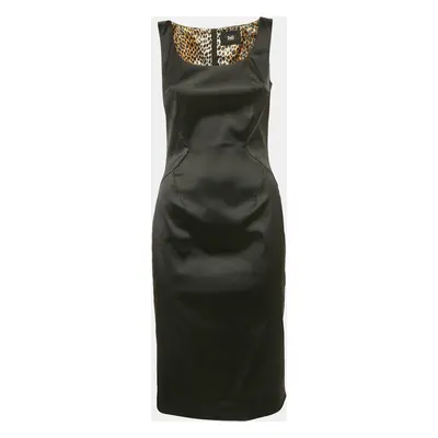 D&G Black Satin Sleeveless Sheath Dress