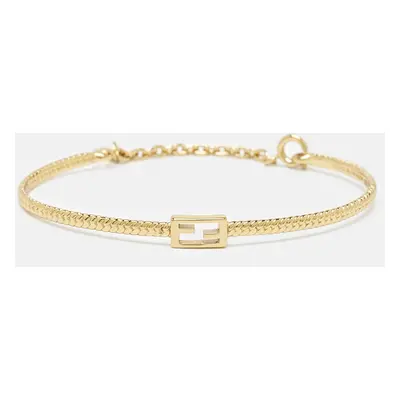 Fendi Baguette Gold Tone Bracelet