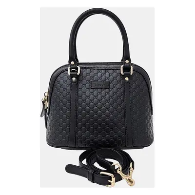 Gucci Black Leather Micro Cimaline Mini Dome bag