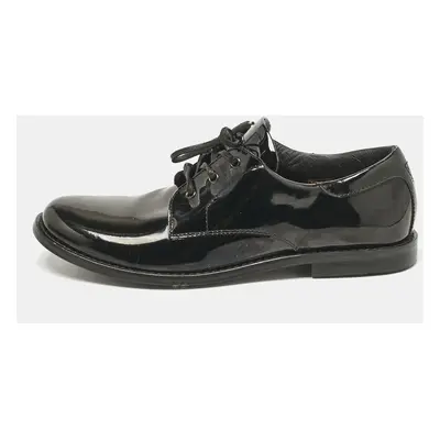 Dolce & Gabbana Black Patent Leather Lace Up Derby Size