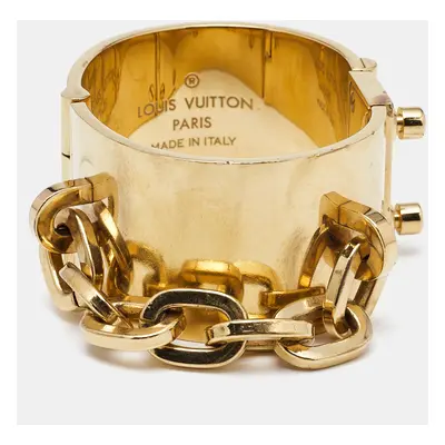 Louis Vuitton Lock Me Manchette Gold Tone Bracelet