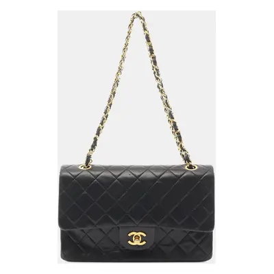 Chanel Black Medium Classic Lambskin Double Flap