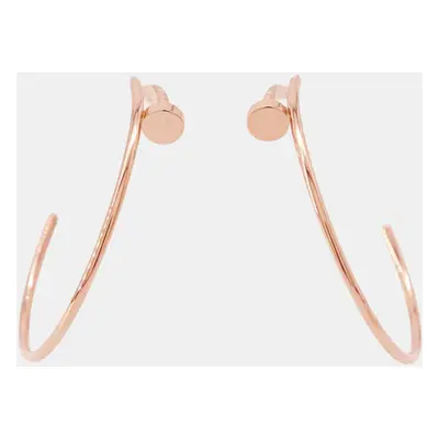 Cartier 18K Pink Gold Large Juste Un Clou Hoop Earrings