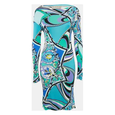 Emilio Pucci Multicolor Printed Jersey Midi Dress