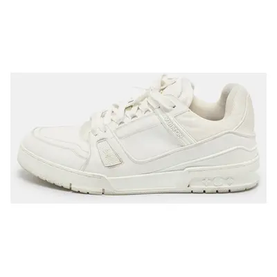 Louis Vuitton White Leather LV Trainer Sneakers Size