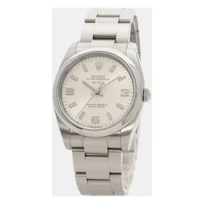 Rolex Silver Stainless Steel Air-King Automatic Men's Wristwatch mm