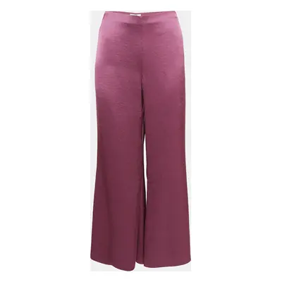 Vince Pink Satin Wide Leg Flared Pants