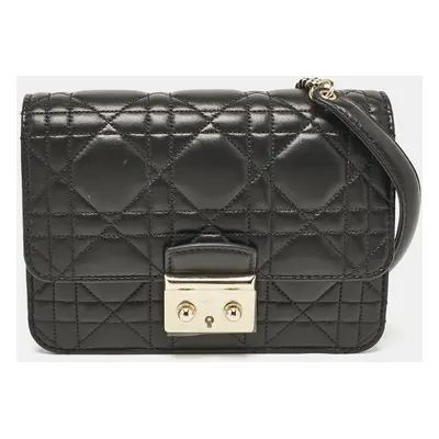 Dior Black Cannage Leather Mini Miss Dior Flap Bag