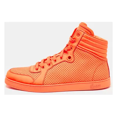 Gucci Orange Leather Coda High Top Sneakers Size 42.5