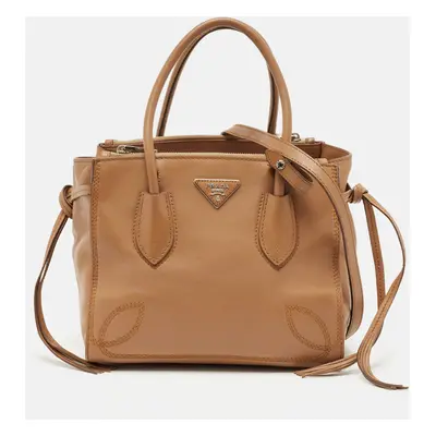 Prada Brown Leather City Sport Twin Tote