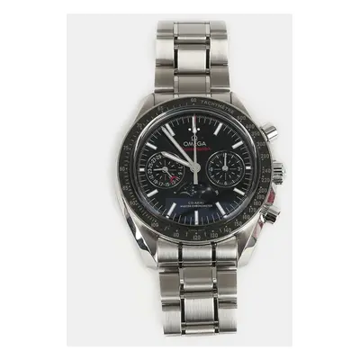 Omega Black Stainless Steel Speedmaster 304.30.44.52.01.001 Automatic Men's Wristwatch mm