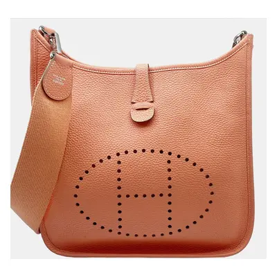 Hermes Taurillon Clemence Leather Evelyne III PM Shoulder Bag