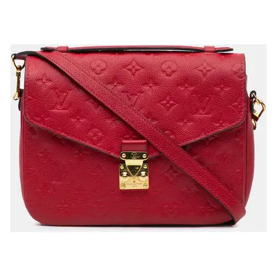 Louis Vuitton Red Monogram Empreinte Pochette Metis