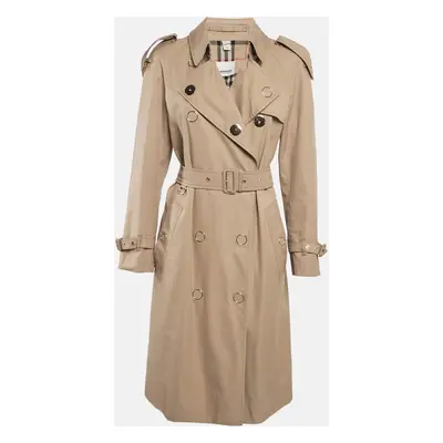 Burberry Brown Cotton Gabardine Double Breasted Trench Coat