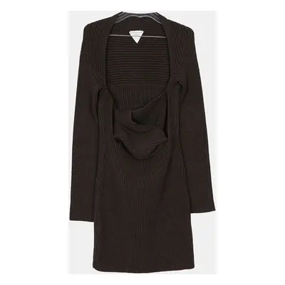 Bottega Veneta Brown Rib Knit Dress Size