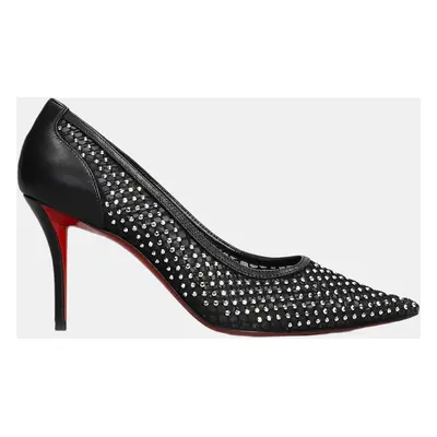 Christian Louboutin Black Black Polyester Apostropha Strass Pumps IT