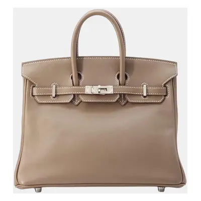 Hermes Etoupe Swift Leather Birkin Tote Bag