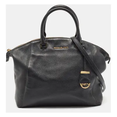 Michael Kors Black Leather Large Riley Satchel