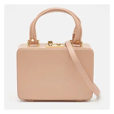 Gianvito Rossi Dusty Pink Leather Vali Top Handle Bag