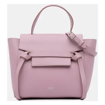 Celine Pink Nano Grained Calfskin Belt Bag