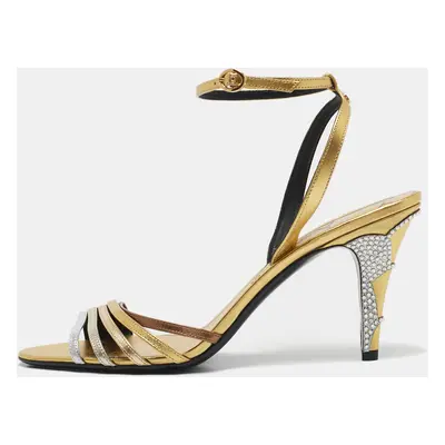 Valentino Metallic Colorblock Leather Ladycrush Sandals Size