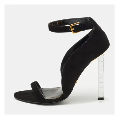 Tom Ford Black Suede Ankle Strap Sandals Size