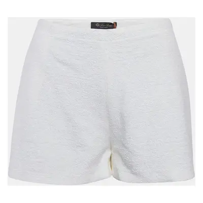 Loro Piana Ecru/White Terry Linen Blend Shorts