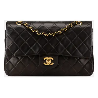 Chanel Black Medium Classic Lambskin Double Flap Bag