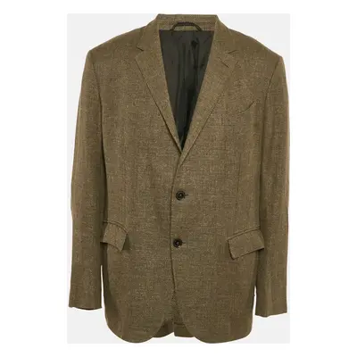 Ermenegildo Zegna Green Wool Blend Single Breasted Blazer