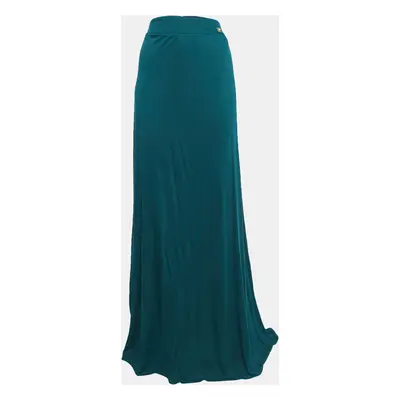 Class by Roberto Cavalli Green Jersey Maxi Skirt