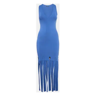 Alexis Blue Knit Kaia Cutout Midi Dress