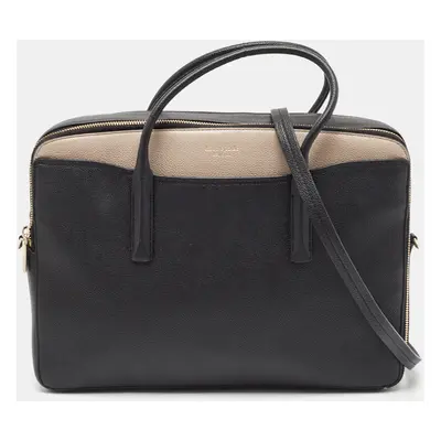 Kate Spade Black/Beige Leather Margaux Universal Laptop Bag