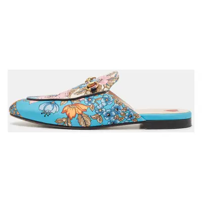 Gucci Multicolor Canvas Horsebit Princetown Mules Size