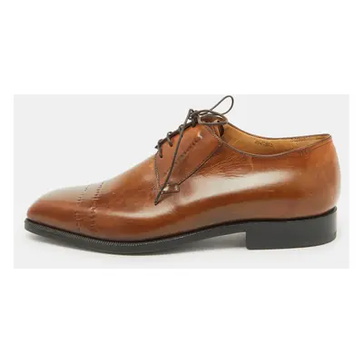 Berluti Brown Leather Lace Up Derby Size 41.5