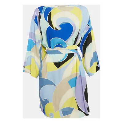 Emilio Pucci Multicolor Printed Viscose Belted Mini Dress