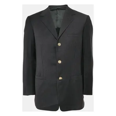 Gianni Versace Grey Wool Single Breasted Blazer